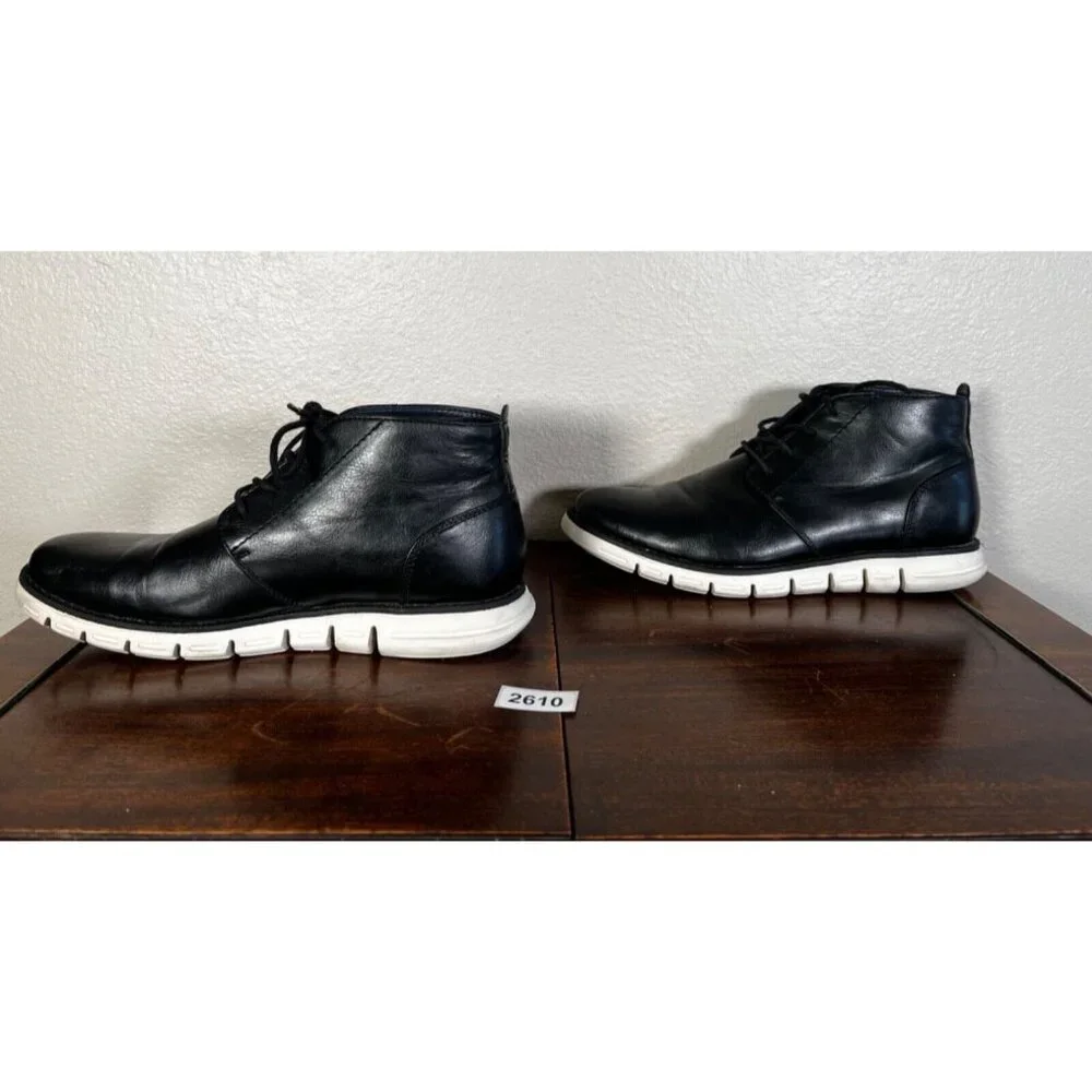 Nine West Hardey Men’s Chukka Boot Sz 9.5 Black Boots Colorblock Eur 42-43 - Picture 3 of 9